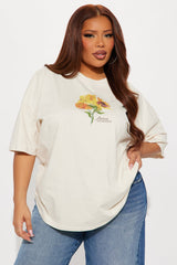 Van Gogh Sunflower Vase Washed Tee - Off White