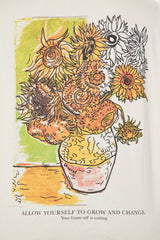 Van Gogh Sunflower Vase Washed Tee - Off White