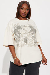 Thorned Wings Washed Tee - Off White