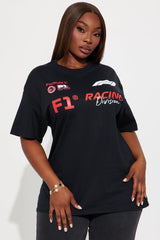 Formula 1 We Race Oversized Tee - Black