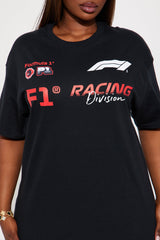 Formula 1 We Race Oversized Tee - Black