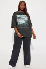 Van Gogh Water Lilies Washed Tee - Black Wash