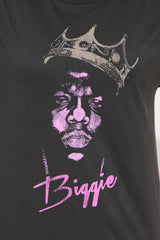 Biggie World Tour Washed Oversized Tee - Black