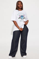 Stitch 626 Oversized Tee - White