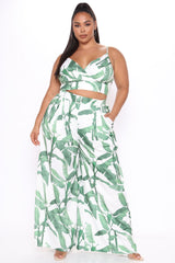 Ibiza Nights Tropical Pant Set - Green/combo