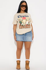 Coors Cowboy Oversized Tee - Sand
