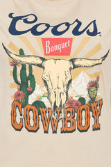 Coors Cowboy Oversized Tee - Sand