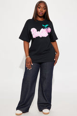 Barbie Cherry Oversized Tee - Black
