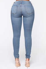 Flex Game Strong Low Rise Skinny Jeans - Light Blue Wash