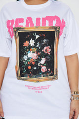 Eternal Beauty Graphic Tshirt - White