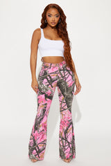 Open Season Stretch Flare Jeans - Hot Pink