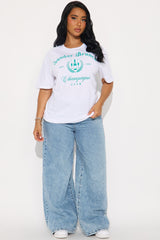 Sunday Brunch Club Oversized Tee - White