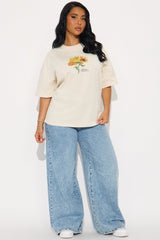 Van Gogh Sunflower Vase Washed Tee - Off White