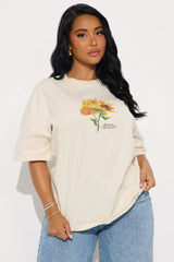 Van Gogh Sunflower Vase Washed Tee - Off White