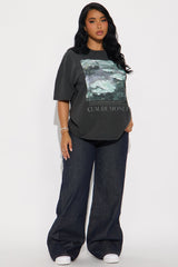 Van Gogh Water Lilies Washed Tee - Black Wash