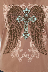 Faith Ascends Washed Tee - Brown
