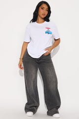 Sally Cars Oversized Tee - White