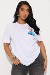 Sally Cars Oversized Tee - White
