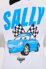 Sally Cars Oversized Tee - White