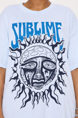 Sublime Tour Washed Oversized Tee - Light Blue