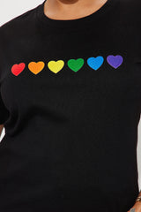 Full Heart Pride Tee - Black