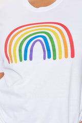 No Rain No Rainbow Pride Tee - White