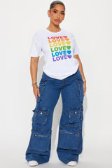 Love Is Love Heart Tee - White