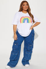 No Rain No Rainbow Pride Tee - White
