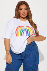 No Rain No Rainbow Pride Tee - White