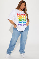 Love Is Love Heart Tee - White