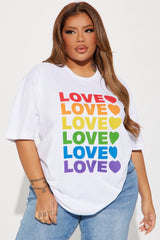 Love Is Love Heart Tee - White