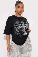 Flight & Faith Washed Tee - Black
