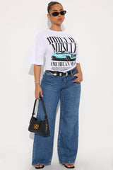 Built On Muscle Washed Tee - White