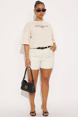 Where's The F In' Vino Washed Tshirt - Off White