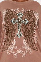 Faith Ascends Washed Tee - Brown
