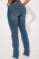 Second Chance Slim Straight Low Stretch Jeans - Medium Wash