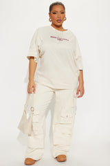 Where's The F In' Vino Washed Tshirt - Off White
