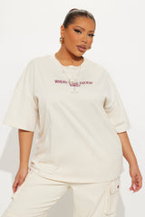 Where's The F In' Vino Washed Tshirt - Off White
