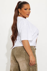 Tyla Cropped Tee  - White
