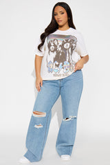 ACDC Washed Iridescent Oversized Tee - Cream
