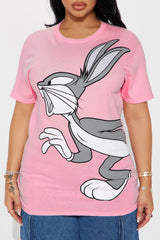 Bugs Bunny Jumbo Print Graphic Tee - Pink