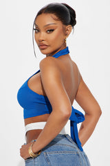Favorite 87 Jersey Halter Top - Royal