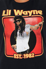 Lil Wayne 1982 Oversized Tee - Black