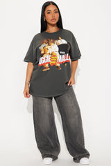 Biggie Smalls Vintage Washed Oversized Tee - Black