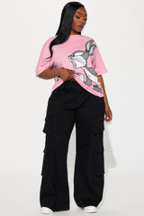 Bugs Bunny Jumbo Print Graphic Tee - Pink