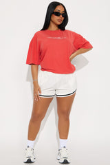I Love Art Washed Tshirt - Red