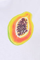Papaya Summer Washed Oversized Tee - White
