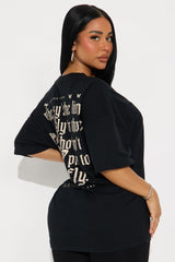 Feeling Fearless Butterfly Washed Tee - Black