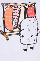 Sushi Drip Oversized Tee - White