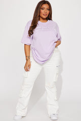 Give This World Good Energy Short Sleeve Tee - Lavender